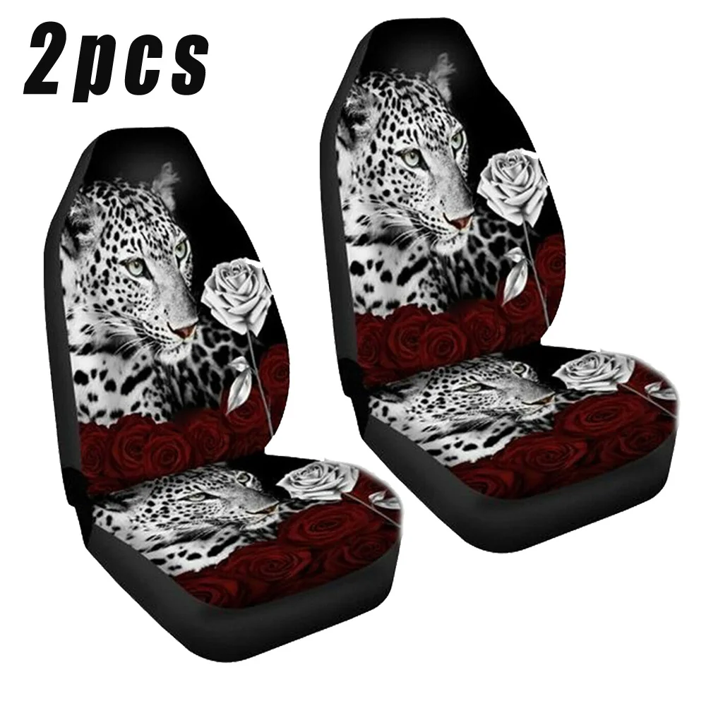 2 шт. моющиеся Чехлы для переднего сиденья с 3D принтом эластичные универсальные