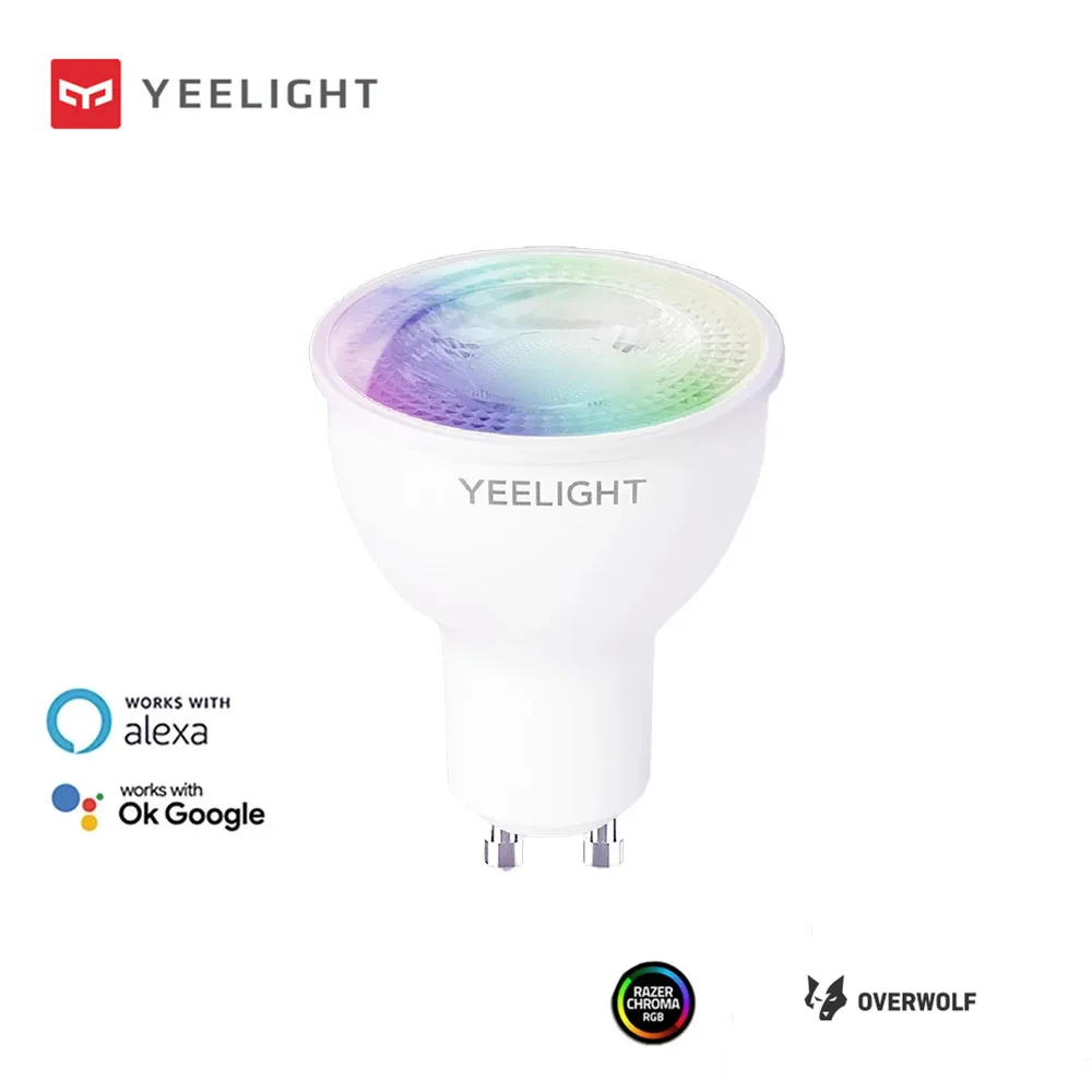 Yeelight YLDP004-A GU10 Colorful Smart LED Bulb W1 Game Music Sync APP Voice Control Work Yeelight APP Google Assistant Alexa