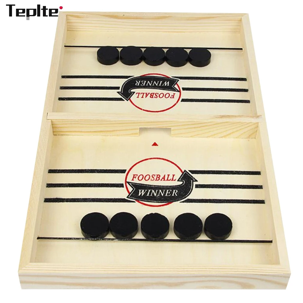 

TEPLTE 2 in 1 Lude Table Soccer Fast Hockey Sling Puck Game Ludo Game Toys Board Game Table Games Toys For Adult Children Family