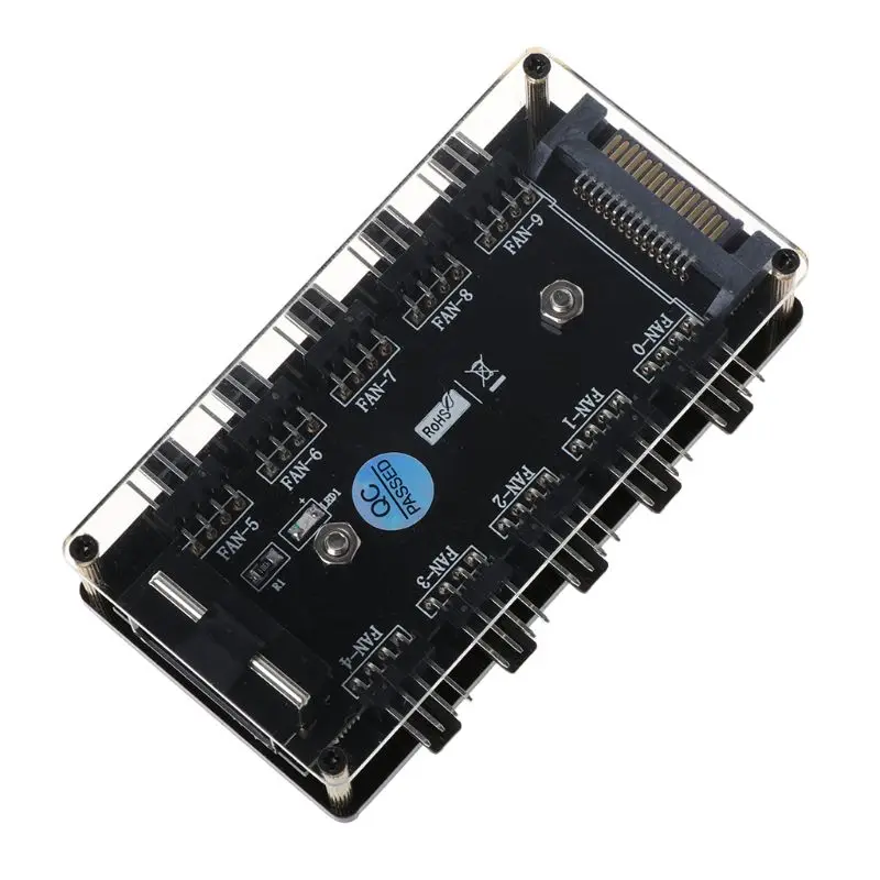 Fan HUB Adapter 4Pin Molex or SATA 15Pin Power Connector CPU Cooler PC Chassis Case Cooling Splitter Converter | Компьютеры и офис