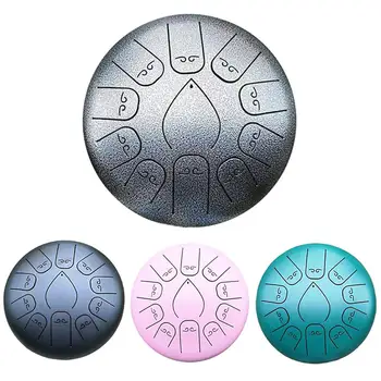 

12 Inch 11 Notes D Major Steel Tongue Drum Handpan Hand Tankdrum With Drumsticks With Finger Cots Yoga Meditation Zazen Relax