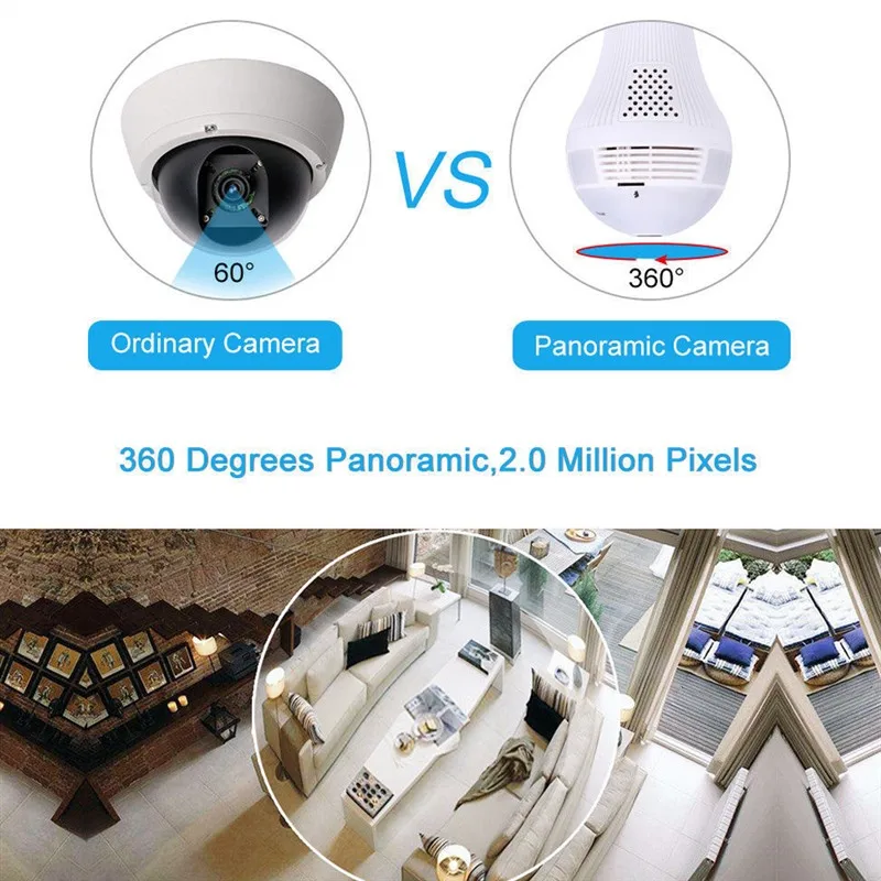 Moresave 360 градусов светодиодный свет 960P беспроводной панорамный дом безопасности WiFi CCTV рыбий глаз лампа ip-камера в форме лампы двухстороннее аудио