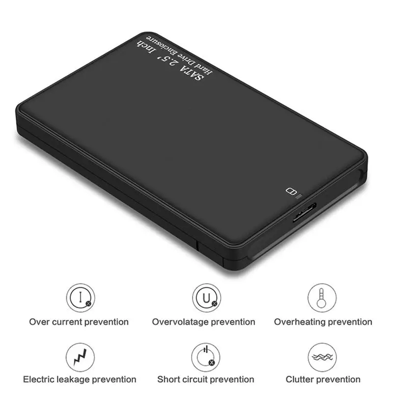 

USB 3.0 External Hard Drive Enclosure Without Tools with 2.5-inch SATA for HDD SSD
