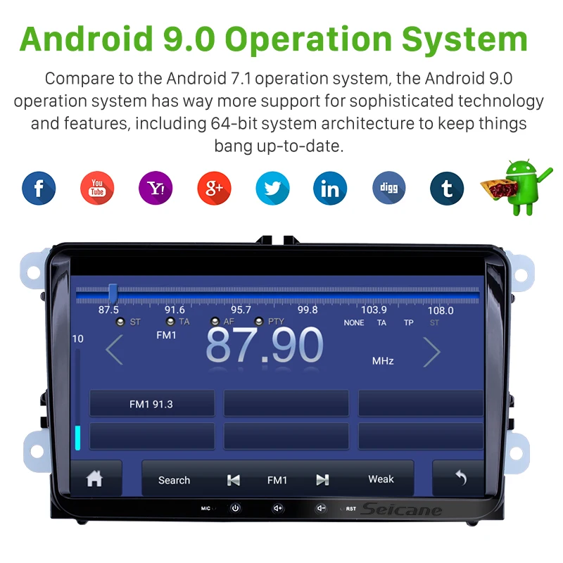 Seicane Android 10 автомобиль радио GPS 2 din аудио Системы для VW Volkswagen Golf Polo Tiguan Паса MK5 MK6 Jetta