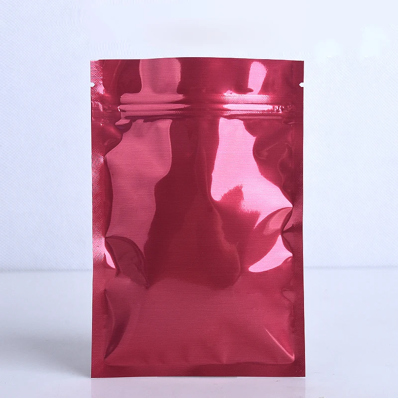 Small Tobacco Candy Cookies Flat Ziplock Pouches Storage Bag Resealable Moisture Proof Aluminum Foil Zip Lock Plastic Bags 50pcs 5