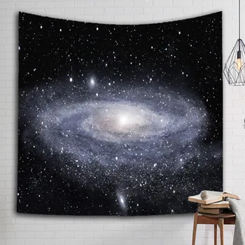 

Vast Universe Brilliant Space Tapestry Colorful Light Starry Sky and Cloud Life Earth Printed Picture Cloth Home Wall Blanket