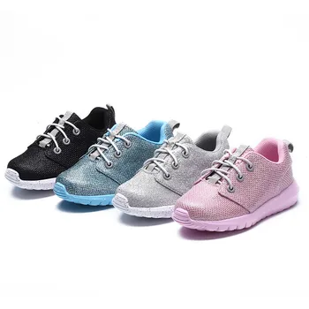 

Kids Shoes Solid Mesh Girl Sneakers Boy Shoes Spring Soft Bottom Breathable Non-slip Student Casual Lace-Up Lightweight Sneakers