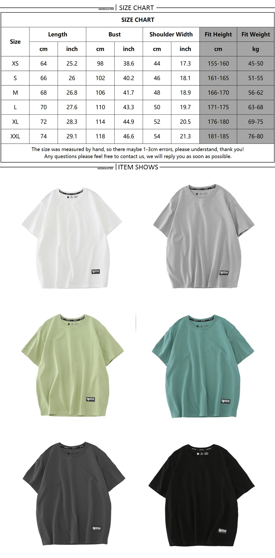 MOINWATER New Women Light Green Cotton T shirts for Summer Famle Simple Casual White Tees Lady Fashion Streetwear Tops MT22069 black t shirt for men