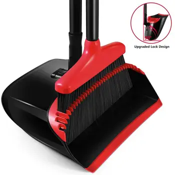 

HOMEMAXS Broom And Dustpan Set Extendable Broomstick And Dust Pan For Home Kitchen Room Office Household Cleaning Tool