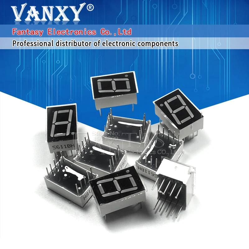 200 шт 7 сегментов 0 56 в общем катоде 1 бит цифровая трубка дюйма. Красный