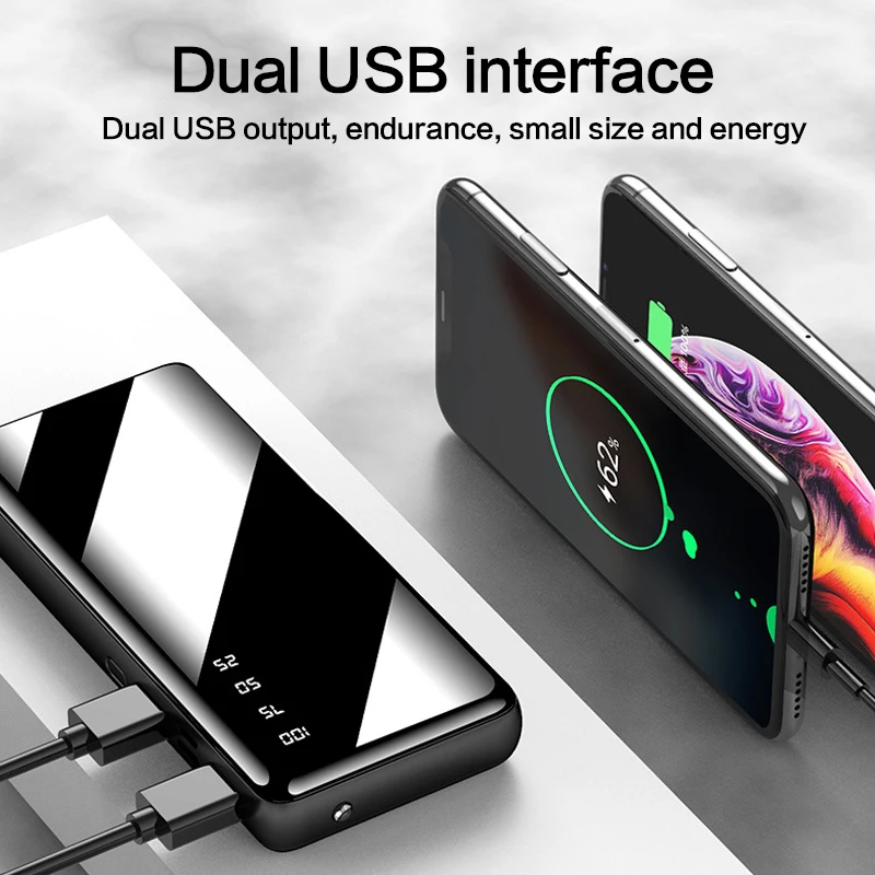 20000mAh Power Bank Mobile Phone Portable Charger Powerbank For iPhone 11 pro X 7 8 Xs For Xiaomi mi 8 9 Redmi Samsung Poverbank 20000mAh Power Bank Mobile Phone Portable Charger Powerbank For iPhone 11 pro X 7 8 Xs For Xiaomi mi 8 9 Redmi Samsung Poverbank