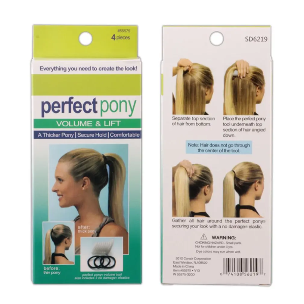 

Three-dimensional Erect Ponytail Tray Dispenser To Send Rubber Bands