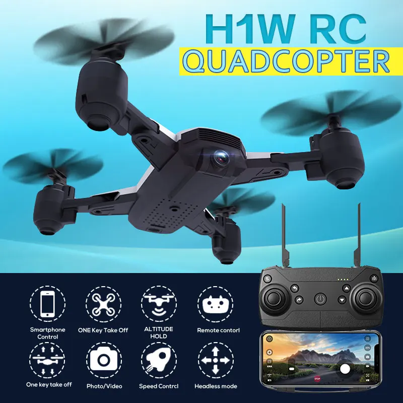 H1W Dynamic Follow WIFI FPV Video With1080P Camera RC Drone Selfie Quadcopter Helicopter VS XS809HW SG106 X12 M69 Dro XMAS GIFT