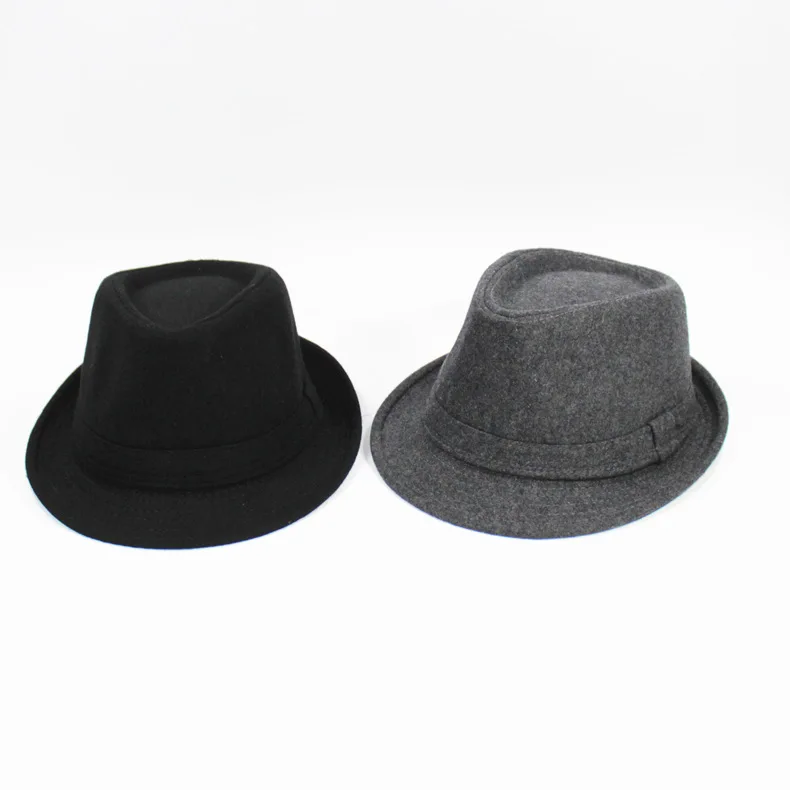 

Korean-style Fashion Bowler Hat Men England Fedora Hat Children Spring And Autumn Days Black And White with Pattern Bowler Hat W