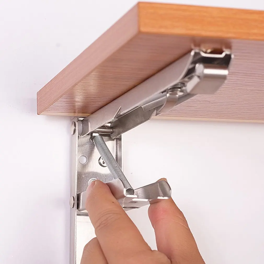 2Pcs Folding Shelf Brackets DIY Wall Mounted Bracket Space Saving For Table Work Bench | Инструменты