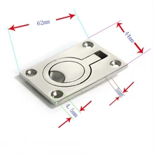 Петля из нержавеющей стали вытяжное кольцо люк рукоятка защелки шкафчик заподлицо 63 мм x 44 мм