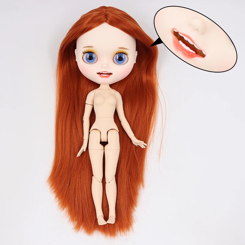 Заводская кукла blyth 1/6, игрушка, шарнир, тело, белая кожа, матовое лицо, Заказная кукла, индивидуальное лицо, 30 см - Цвет: naked doll
