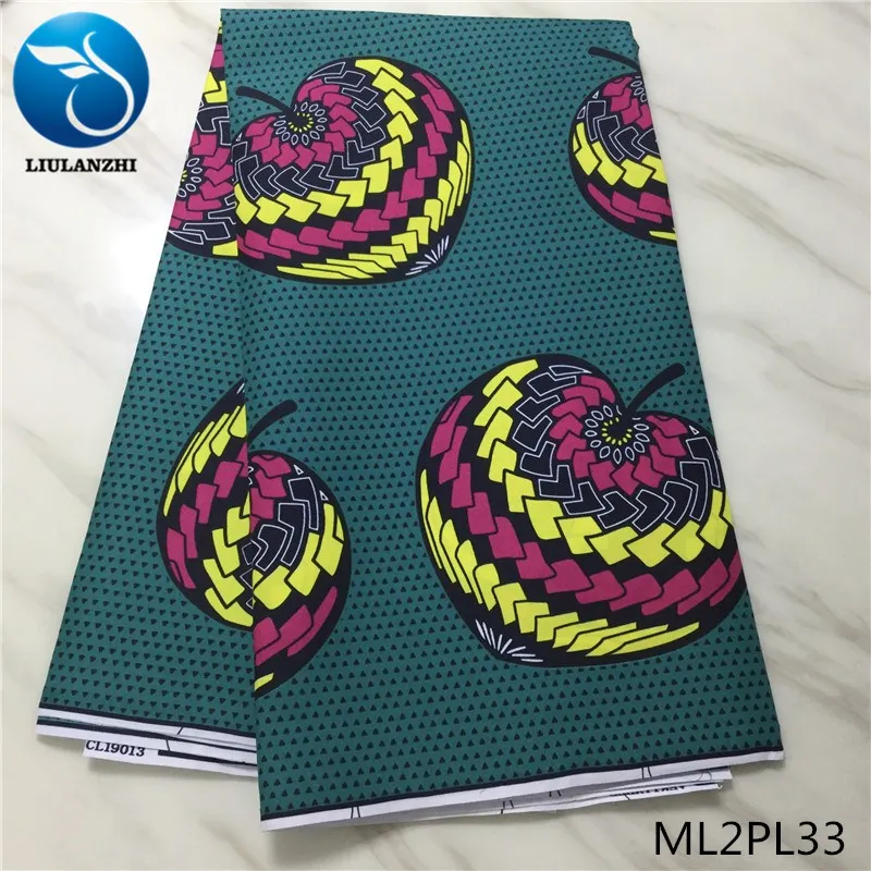 LIULANZHI африканская восковая ткань s оптом нигерийская настоящая восковая ткань для платья 6 ярдов восковая полиэфирная ткань ML2PL21-ML2PL50 - Цвет: ML2PL33