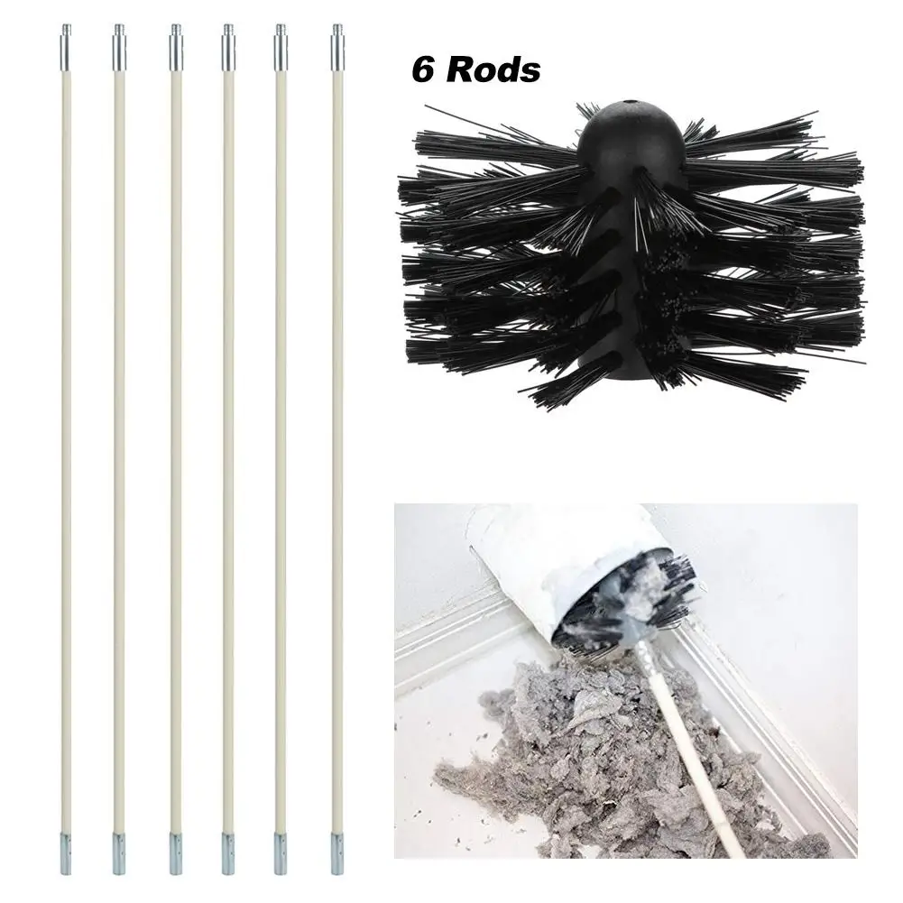 Cleaning Dryer Duct Cleaning Brush Kit Nylon Chimney Brush Rods Kit