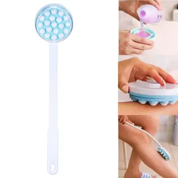 

Long Handled Washing Tool Silicone Head Massage Brush Body Shampoo Scalp Massage Brush Comb Hair Washing Comb Shower Bath Brush