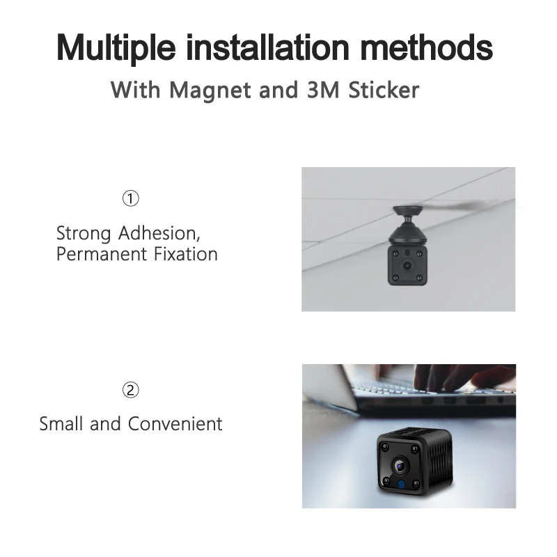 Мини IP Камера наблюдения видеокамера с Wi-Fi маленькая камера с Батарея 2MP 1080P удаленного просмотра Ночное видение аудио Запись