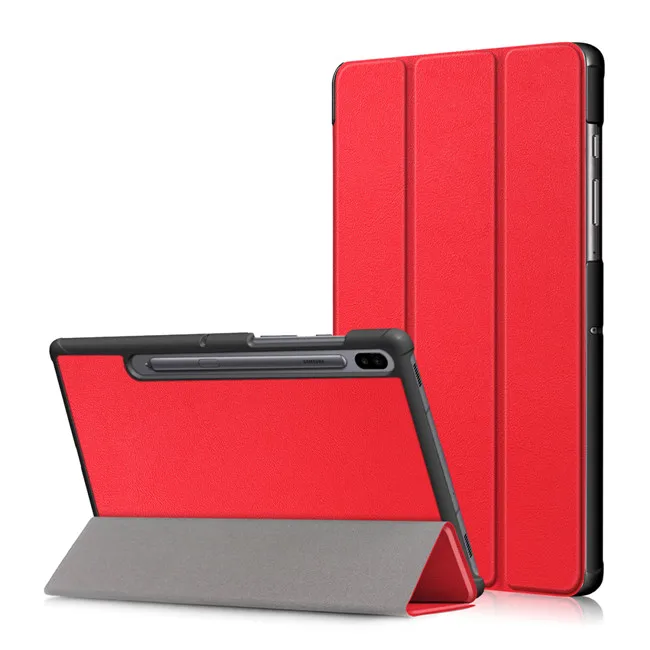 red GLIGLE Тонкий чехол для samsung Galaxy Tab S6 10,5 SM-T860 SM-T865 чехол для samsung Tab S6 10,5 чехол+ стилус+ пленка для экрана - Цвет: red