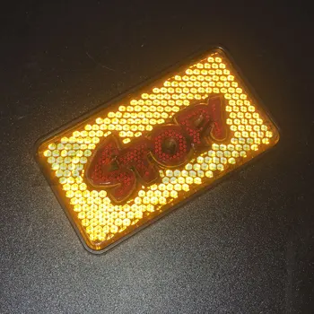 

STOP Plastic Reflective Sticker Safety Sign Red Yellow For Trucks Trailers Buses Cars Motorcycles Parts