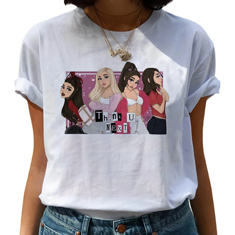 Ariana Grande Thank You, next Harajuku футболка женская Ullzang 7 колец 90s футболка Эстетическая хип-хоп футболка модные футболки женские