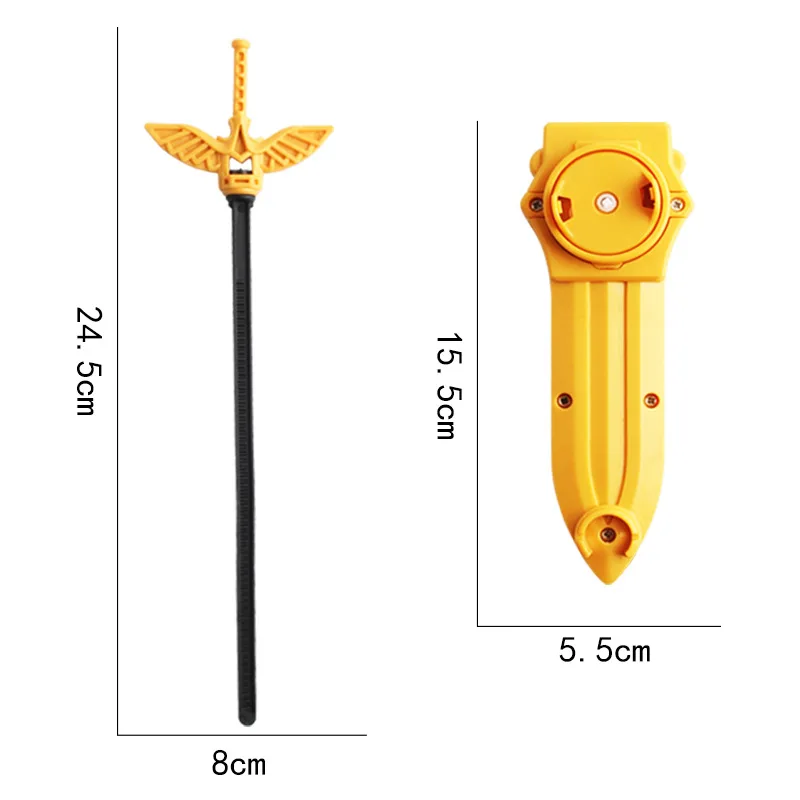 Beyblade пусковая установка гироскоп Baybleyd Burst части меч Тип двухсторонний тяга пусковая установка гироскоп игрушки аксессуары с OPP пакет - Цвет: Yellow Sword