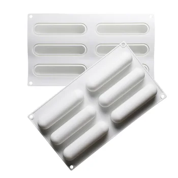 

Silicone bakeware Small pillow oval silicone mousse cake mold For Pudding Mousse Chocolates Decorating Moulds Pan 30*19*3.5cm