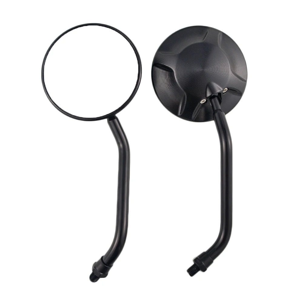 CNC Aluminium Universal Motorcycle Round Side Black View Mirror Motorbike e-bike Scooter 10mm 8mm Rearview Mirrors