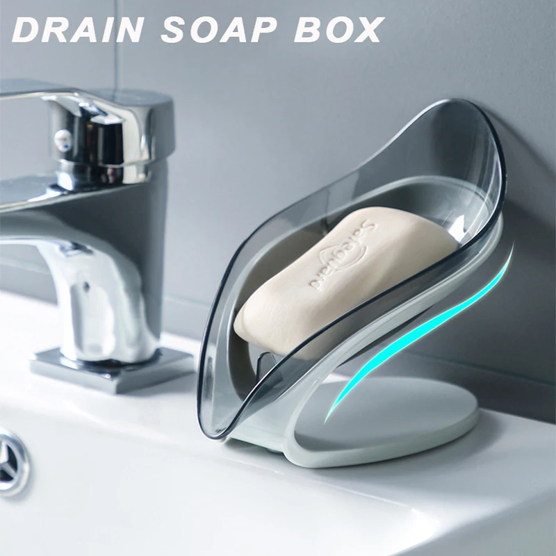 Other Home & Living - Soap Dish Holder Leaf Soap Box Creative Bathroom Soap Holder Drain Toilet ...