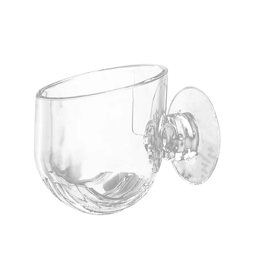 Creative Aquarium Fish Tank Transparent Glass Plant Cup Red Worm Feeding Container Holder Plant Cup