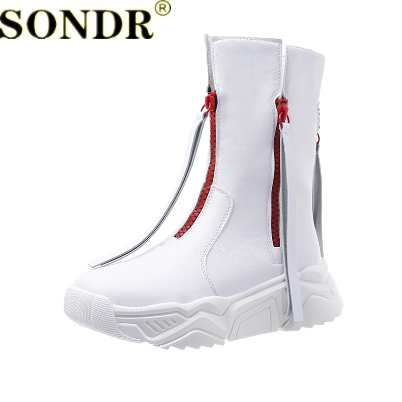Botas cortas de caña alta con flecos para mujer, botines femeninos de cuero  con capa frontal, de tubo medio, novedad de 2021|Botas hasta el tobillo| -  AliExpress
