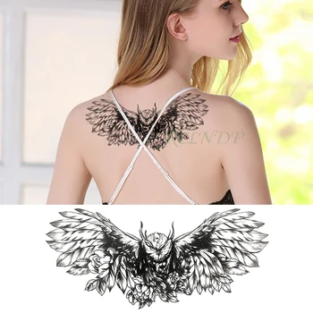 

Waterproof Temporary Tattoo Sticker Deer Head Lion Flying Eagle Animal Mermaid Rose Flower Flash Tatoo Fake Tatto for Girl Women