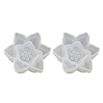 

Transparent Silicone Mould Lotus Dried Flower Epoxy Resin Molds Decorative Craft DIY Jewelry Making Tools