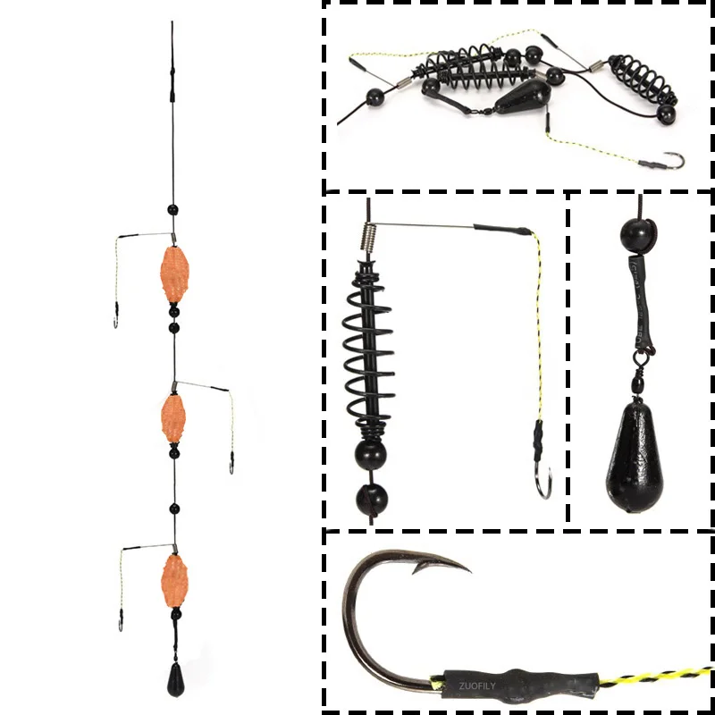 15-35g Sinker Fishing Hook Artificial Lure Bait Cage Set Feeder Baitholder Carp Swivel Line Assorted String | Спорт и развлечения