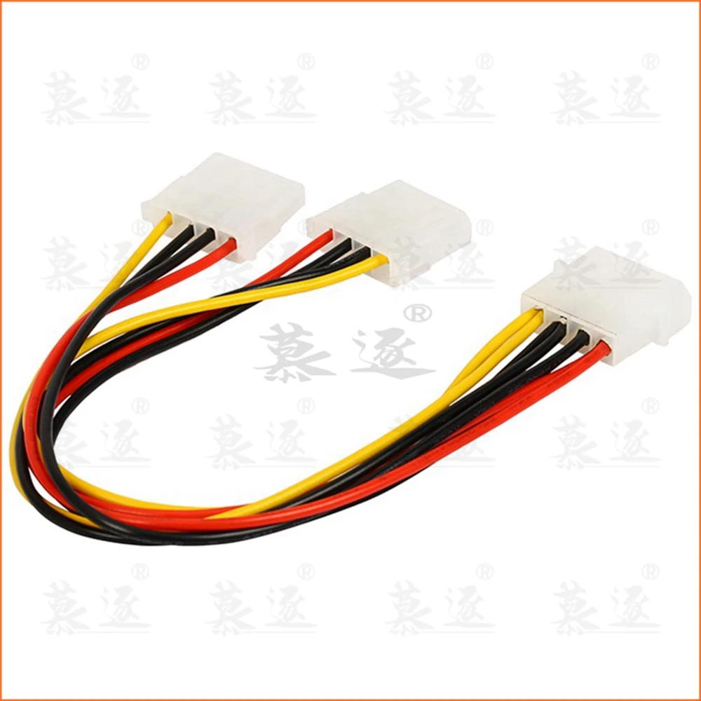 18AWG 8 дюймовый компьютерный блок питания IDE 4 контактный Molex LP4 штекер на 2 x