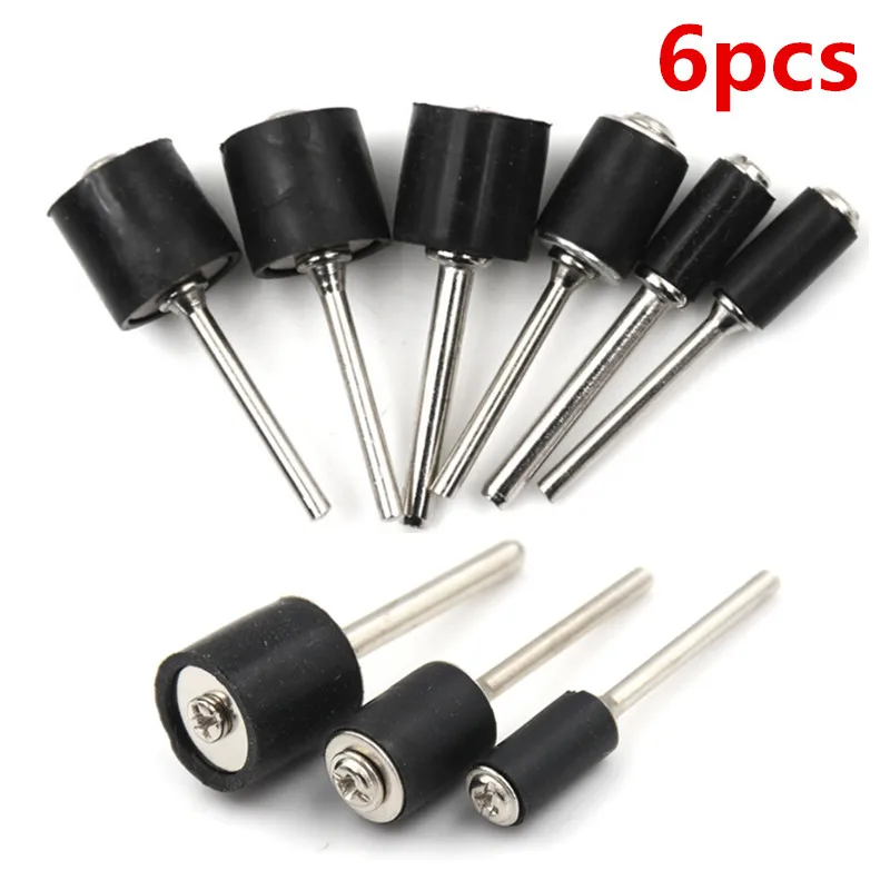 6pcs/lot Drum Sanding Sandpaper Circle Kit Polishing Nails For   Rubber Drum Mandrel 1/8 1/4 inch Grinder