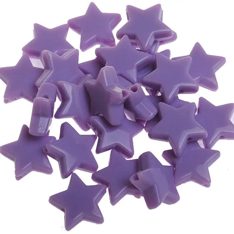 Бисер для рукоделия, материал, ручная пентаграмма, бусины, 13 мм, акриловые звезды - Цвет: purple