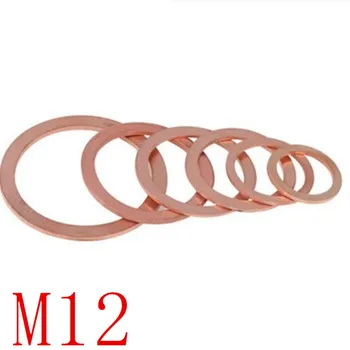 

5-20PCS m12 Copper washer m12*15/16/17/18/19/20/22/2425/26 Sealing copper Washer For Boat Crush Washer Flat Seal Ring washer