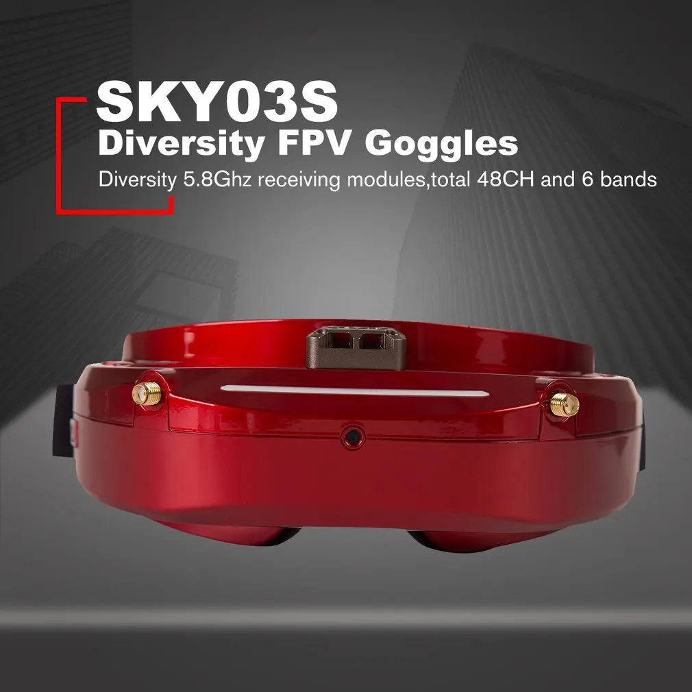 SKYZONE SKY03O 5,8 ГГц 48CH разнообразие FPV очки поддержка HDMI отслеживание головы с вентилятором DVR фронтальная камера для радиоуправляемого дрона