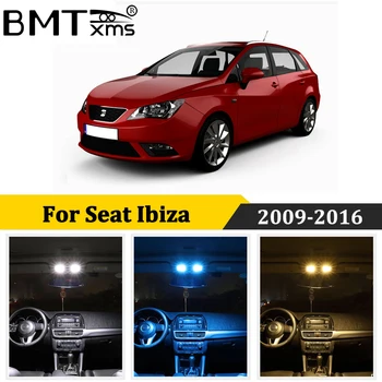 

BMTxms 9Pcs Canbus Car LED Interior Map Light License Plate Lamp For Seat Ibiza V MK5 Sportcoupe ST 6J 6P 2009-2016