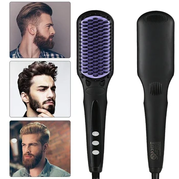 

450F Beard Straightener Brush Flat Irons Styling Tools Ionic Beard Straightening Comb Digital Beard Straightener