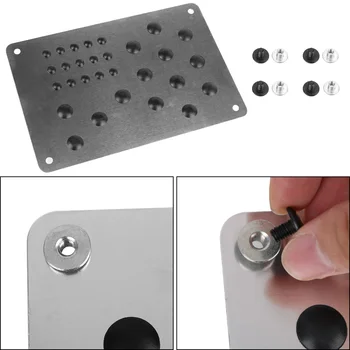 

LEEPEE Foot Heel Scuff Plate Auto Alloy Plate Interior Accessories Universal Car Floor Mat Anti-skid Pad Non-slip Carpet Patch