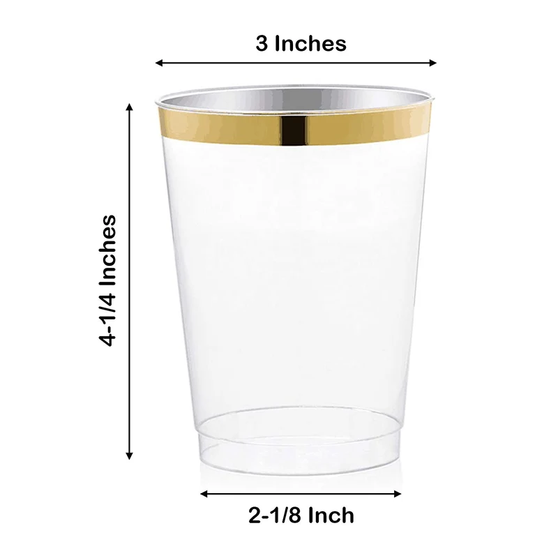 60pcs Wedding party home supplie Plastic Party Plates for 10 people party Gold Disposable Plates Plastic Silverware Plastic Cups