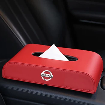 

1 pcs New Fashion Car Style PU Quality Tissue Box For NISMO Nissans Tiida Teana Skyline Juke X-trail Almera Qashqai Accessories