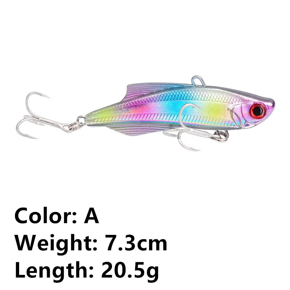 1 шт./Пресноводная Троллинг VIB sequin fish bait7.3cm/20g рыболовные снасти 6 цветов твердая приманка Дайвинг вращение шум джиг воблер - Цвет: 1