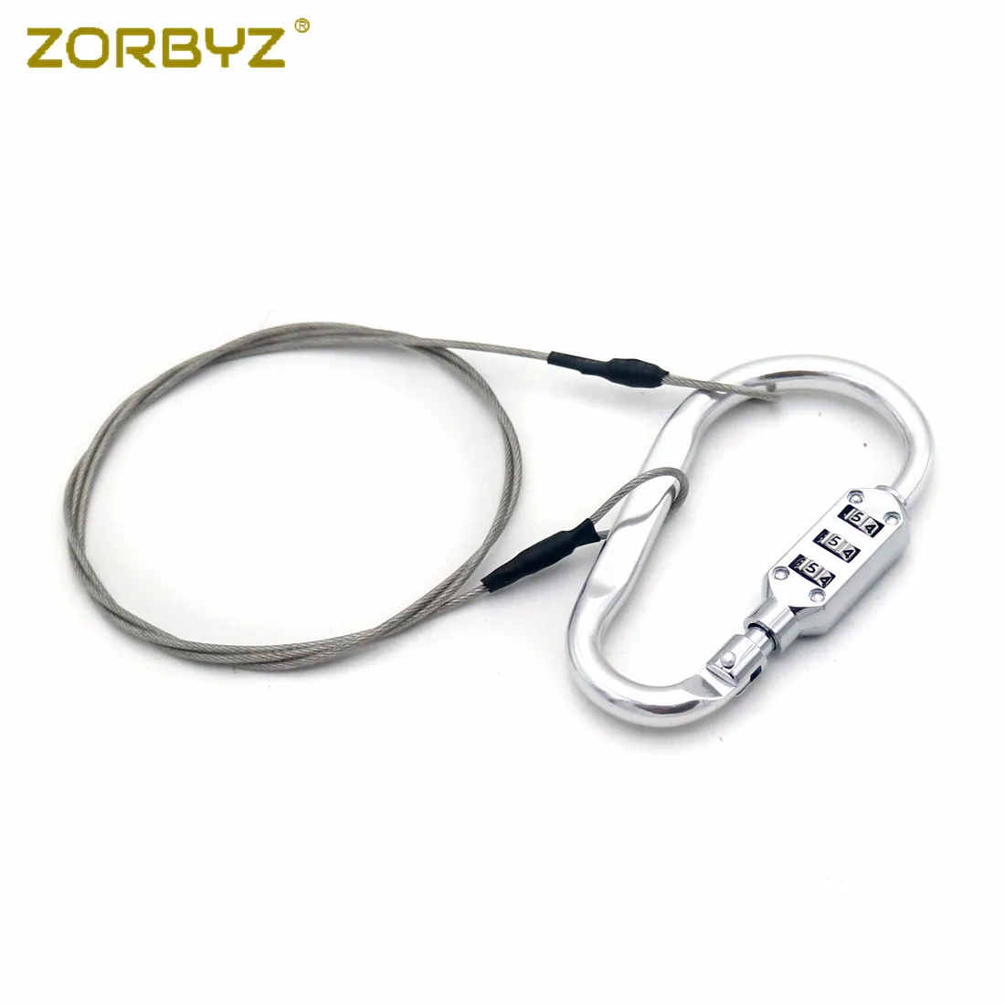 ZORBYZ черный/серебро велосипедные шлемы 3 цифра кодовый замок с 100 см кабель сильный плетеный Сталь велосипед проволока цепи блокировки