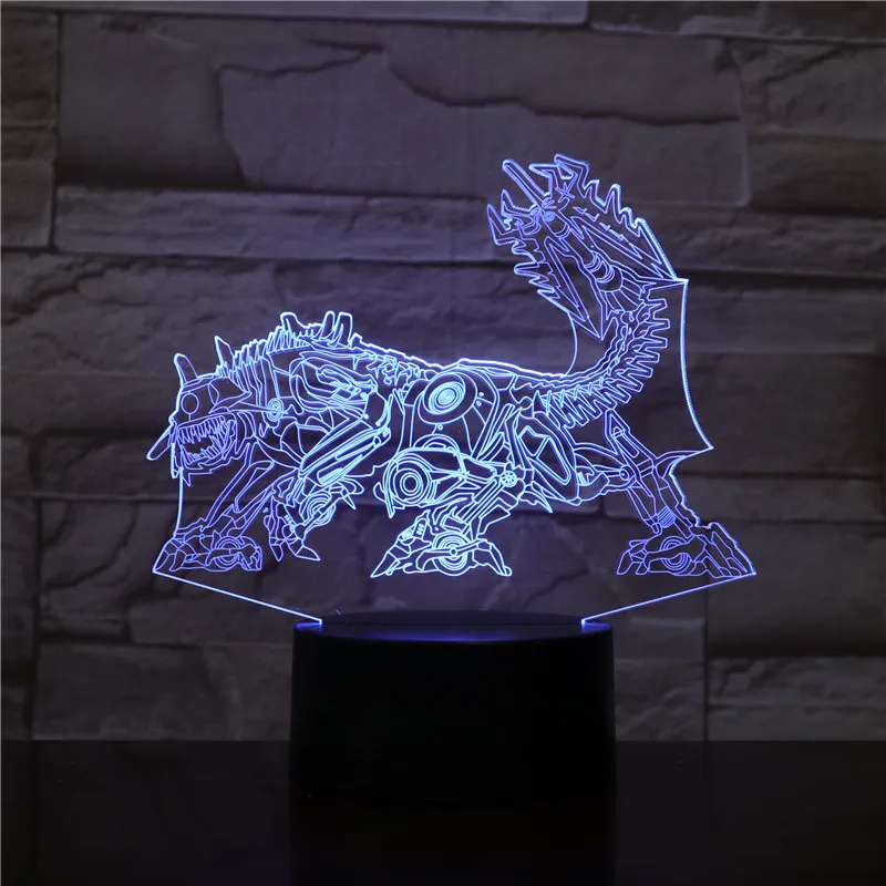 Модель динозавра 3D настольная лампа крутая ночнушка Новогоднее украшение детская лампада детские подарки освещение Светодиодная лампа вечерние светильники